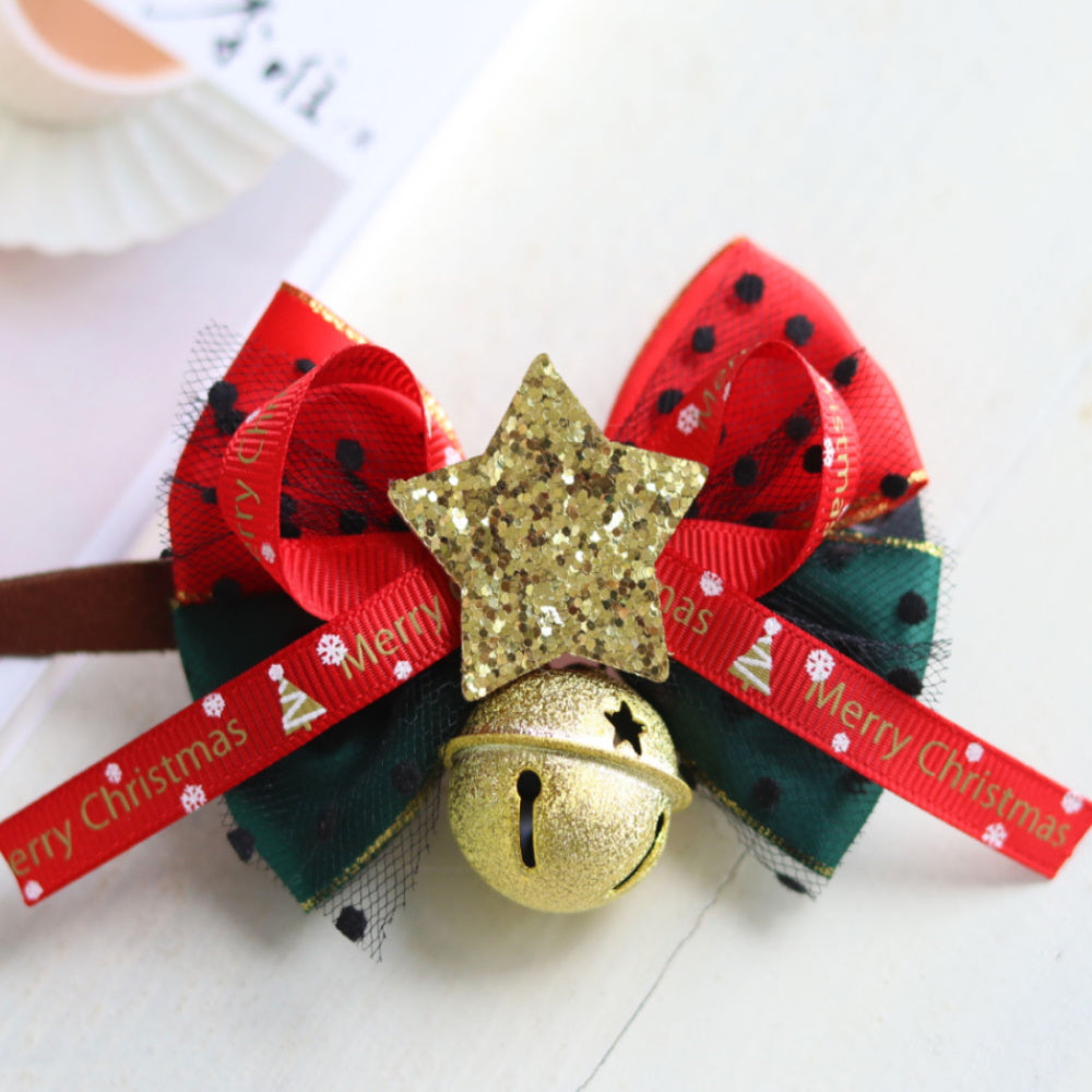 Star Bow Knot Christmas Collar