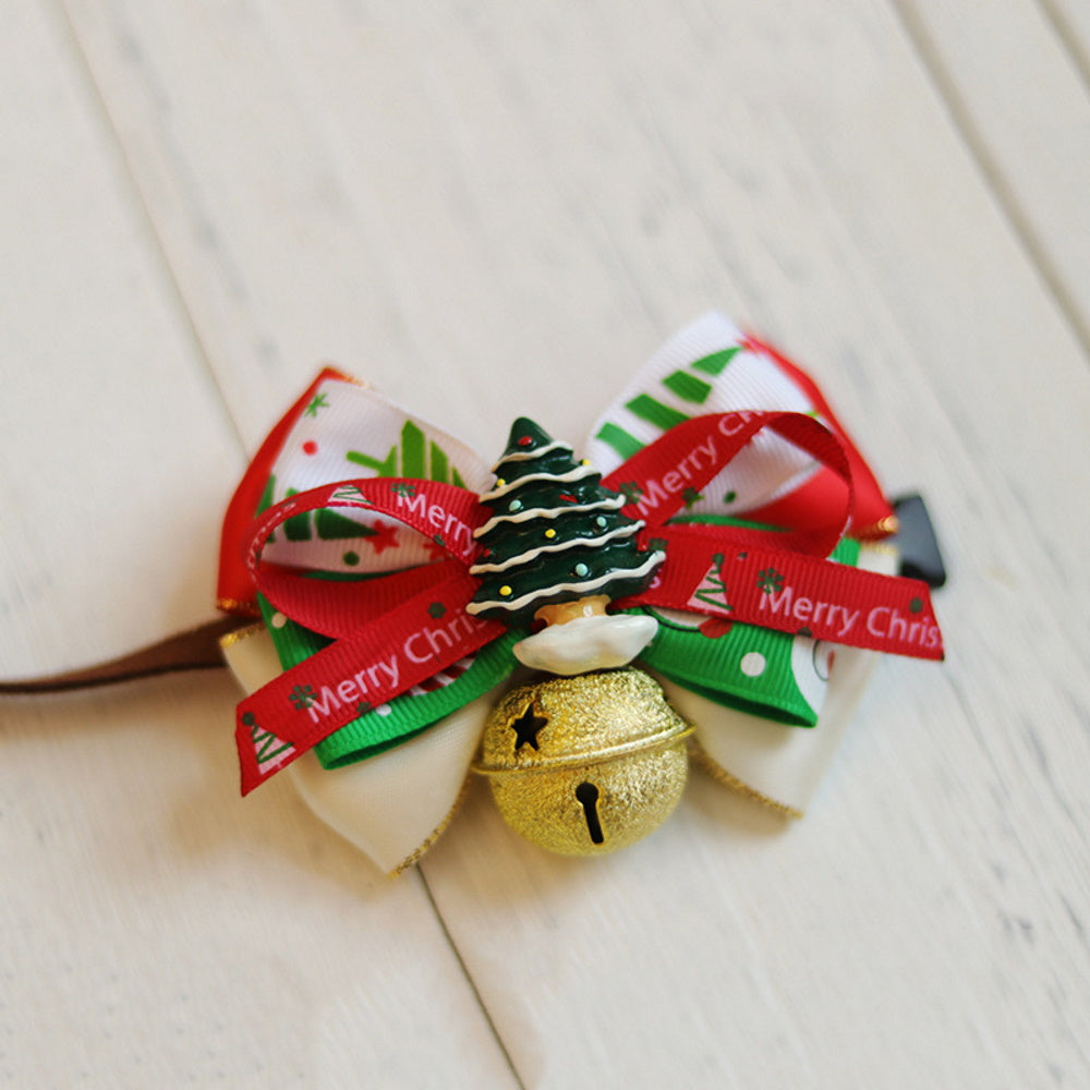 Christmas Tree Bow Knot Collar
