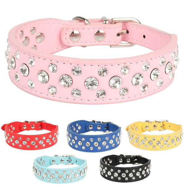 Rhinestone studded Dog Collar