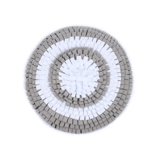 Grey & White round Snuffle Mat